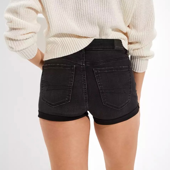 American Eagle high rise dark wash blue jean shorts / 00 / Excellent condition - Picture 4 of 17